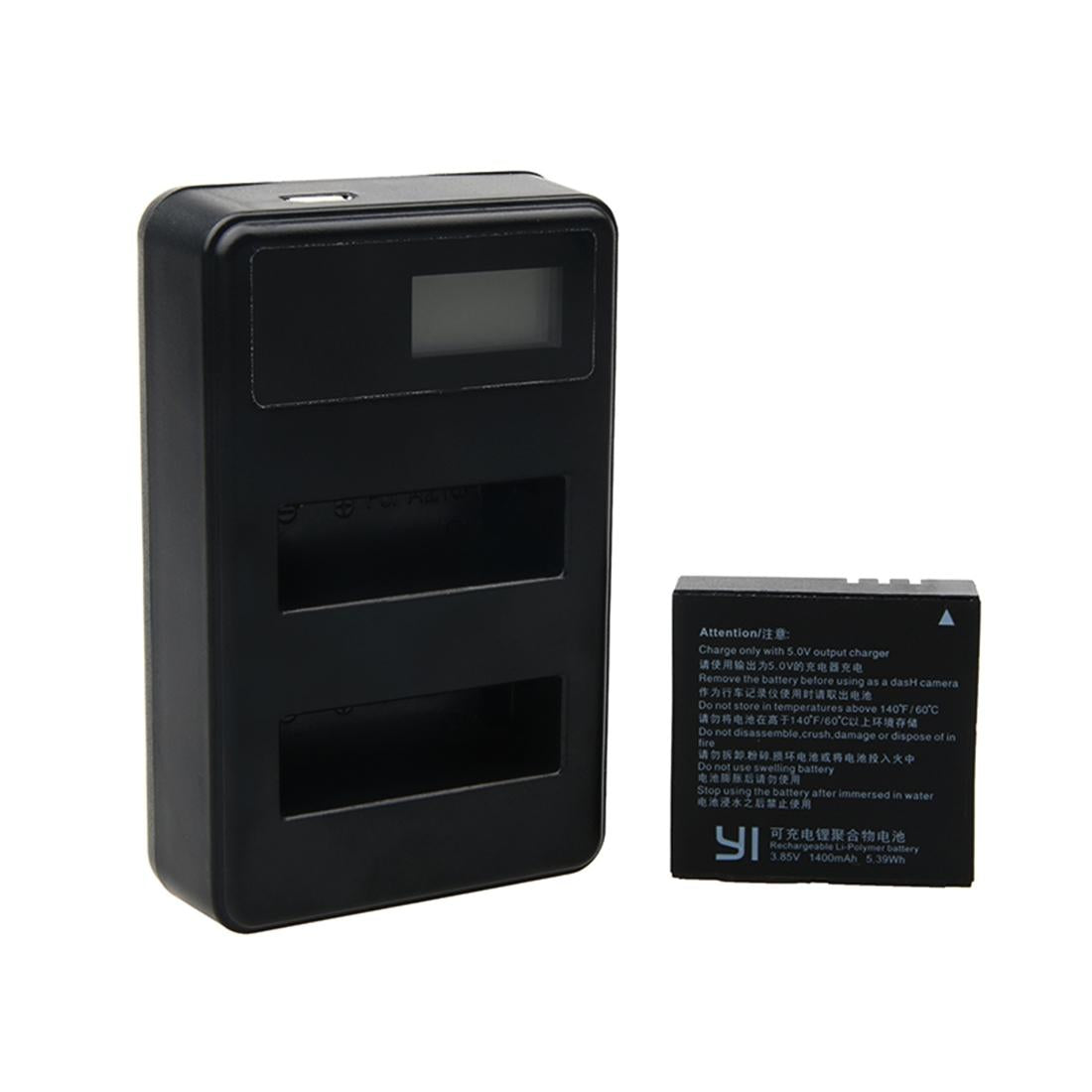 Usb Charger for Xiaoyi 4k Camera with Dual Batteries and Lcd Display 5