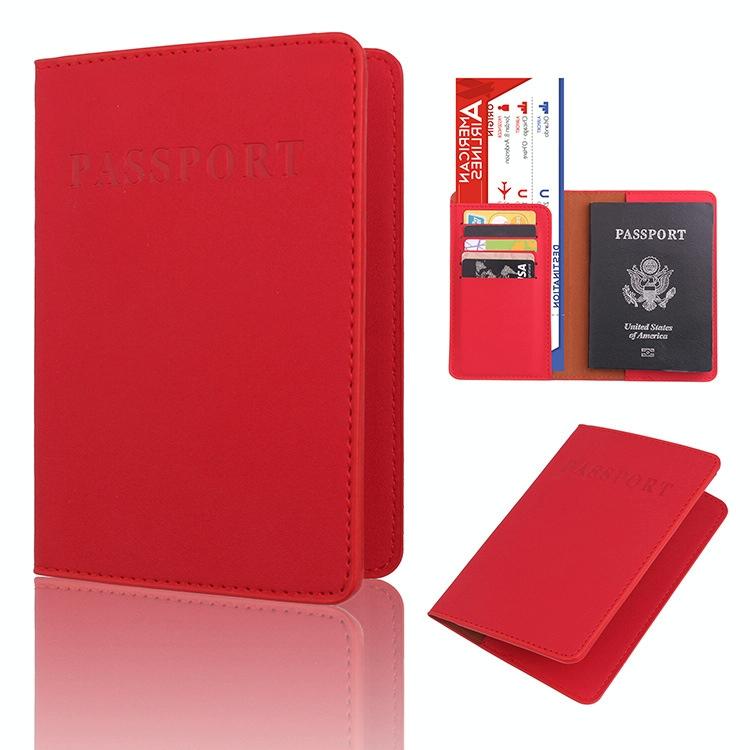 Frosted Pu Multi Card Passport Holder Big Red 3
