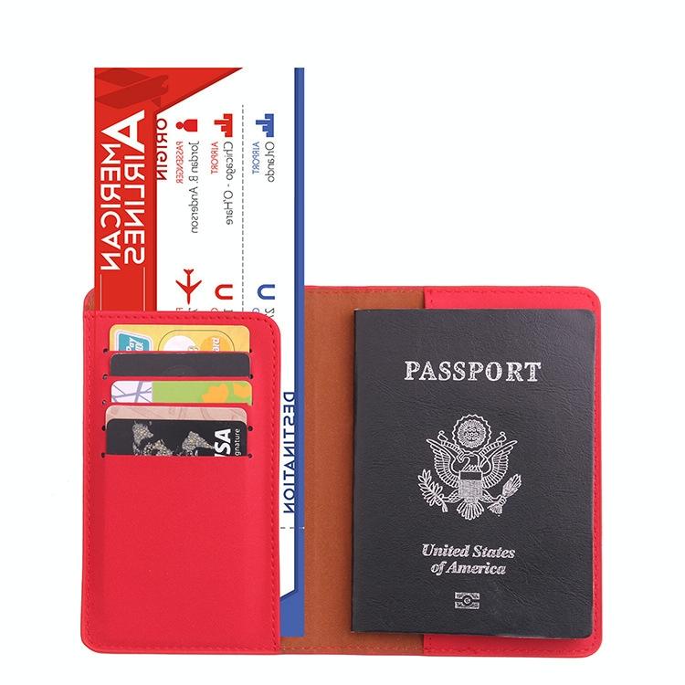 Frosted Pu Multi Card Passport Holder Big Red 4