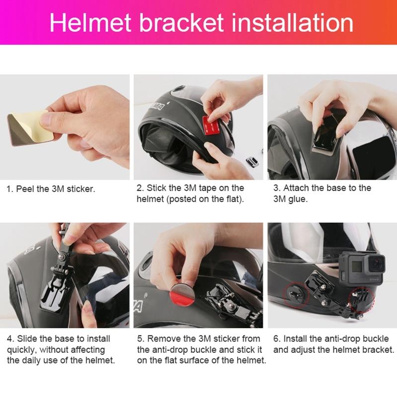 Multi-joint Helmet Mount Set for Action Cameras 8
