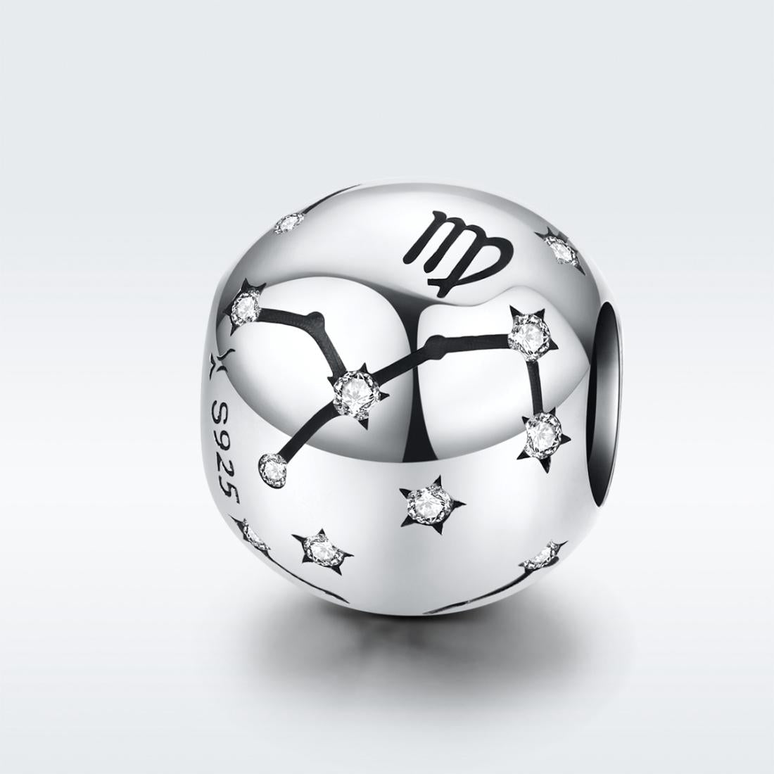 925 Sterling Silver Diy Zodiac Bracelet Beads Virgo Style - Virgo 3