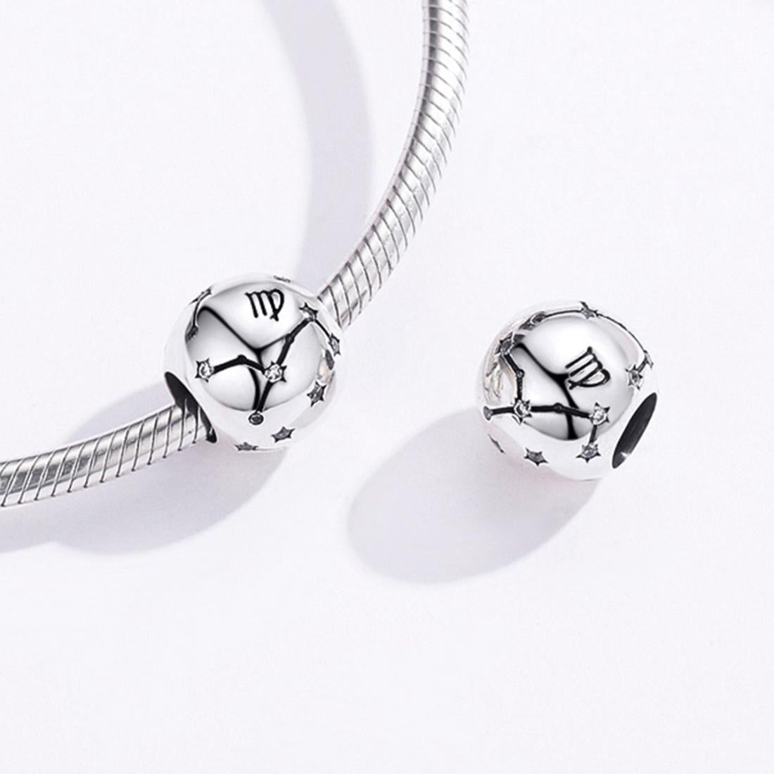 925 Sterling Silver Diy Zodiac Bracelet Beads Virgo Style - Virgo 6