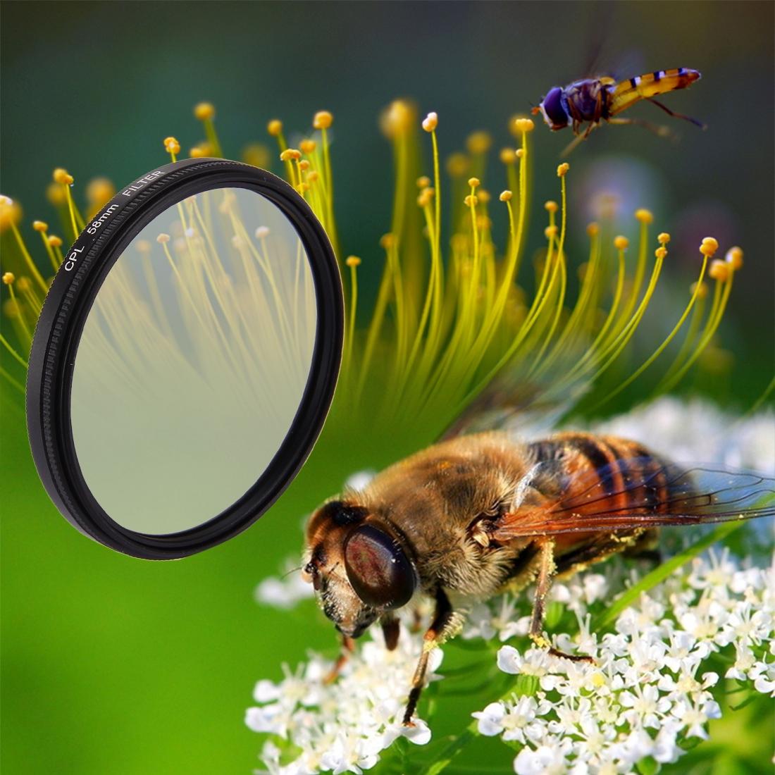 3-in-1 58mm Round Cpl Lens Filter for Gopro Hero7 / 6 / 5 with Cap 9