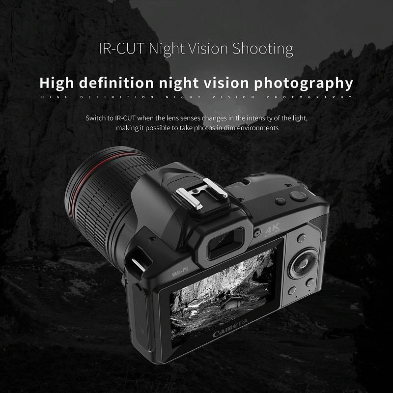 Dual-Camera Night Vision 64 Million Pixel High-Definition Wifi Digital Camera Standard & Fill Light - Standard+Light+Lens+Mic+Bracket 6