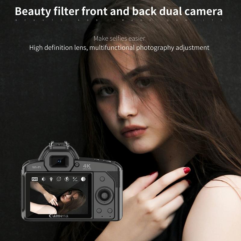 Dual-Camera Night Vision 64 Million Pixel High-Definition Wifi Digital Camera Standard & Fill Light - Standard+Light+Lens+Mic+Bracket 11