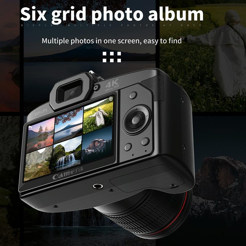 Dual-Camera Night Vision 64 Million Pixel High-Definition Wifi Digital Camera Standard & Fill Light - Standard+Light+Lens+Mic+Bracket 13