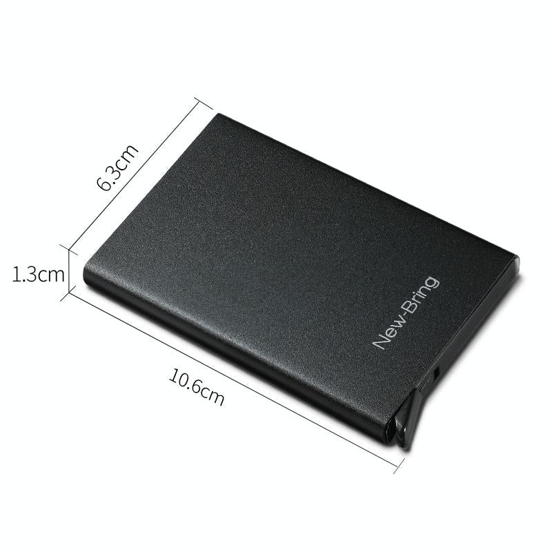 Automatic Pop Up Card Holder Wallet - Gray Metal 3