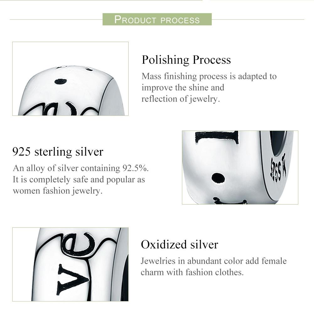 925 Sterling Silver Love Heart Beads Perfect Gift! 5