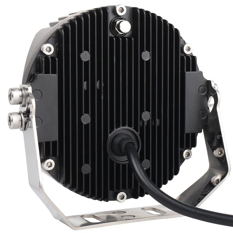 7 Inch Dc12V - 30V 8000Lm 6500K 90W Car Led Light On Three Sides Headlight For Jeep Wrangler Gold Light 4