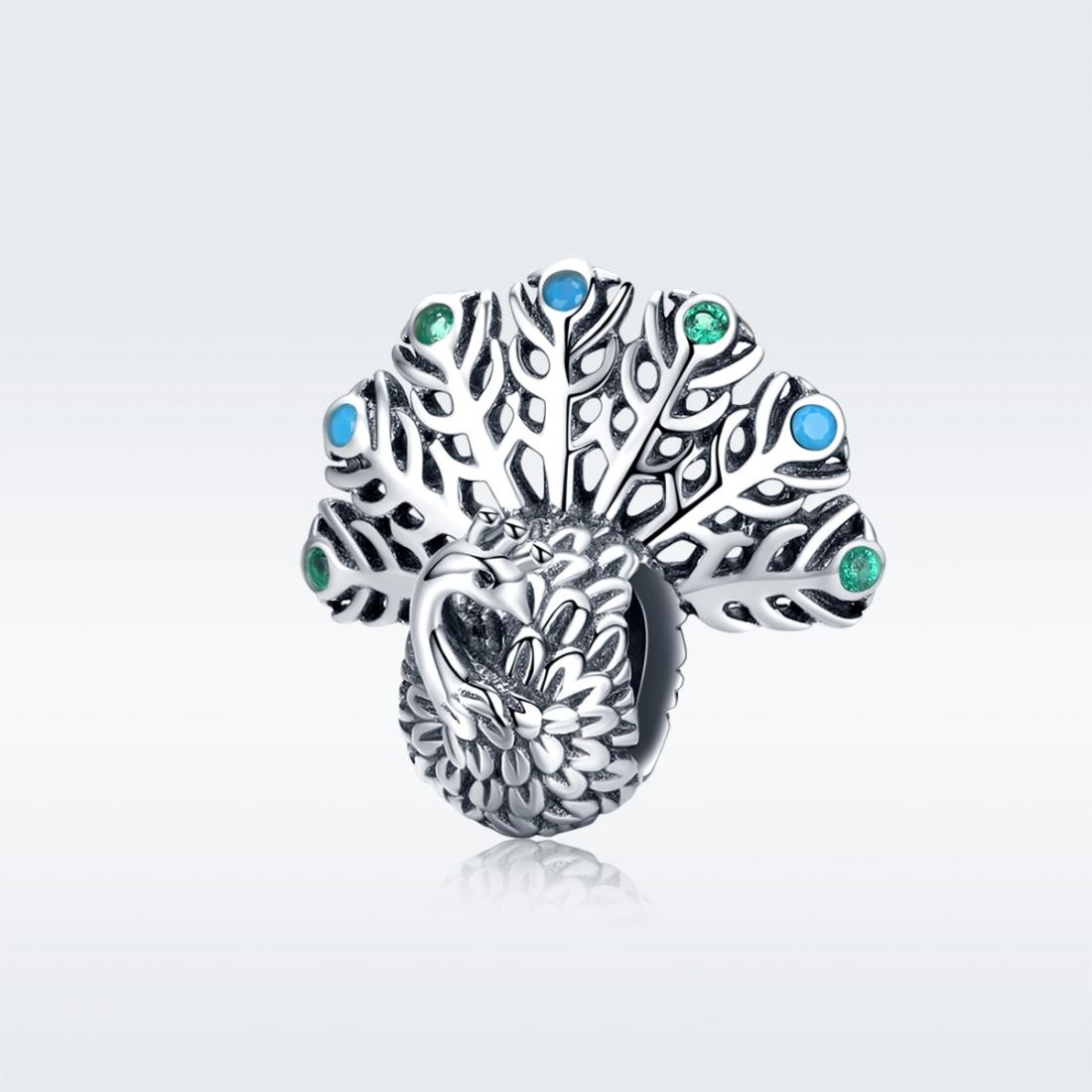 925 Sterling Silver Peacock Beaded Diy Bracelet 3