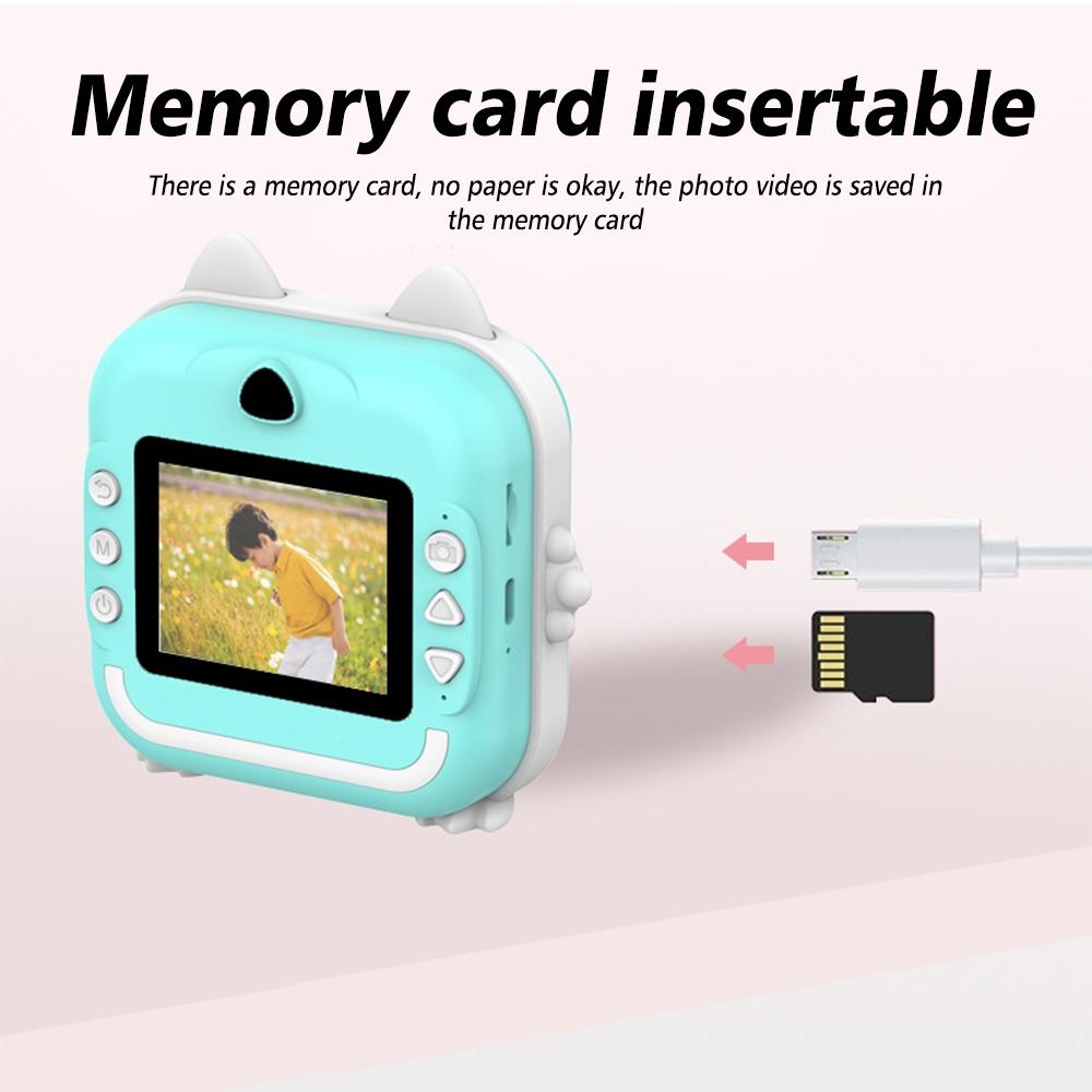 Instant Camera with Thermal Printer and Hd Video - Blue 16g - 32G Blue 7
