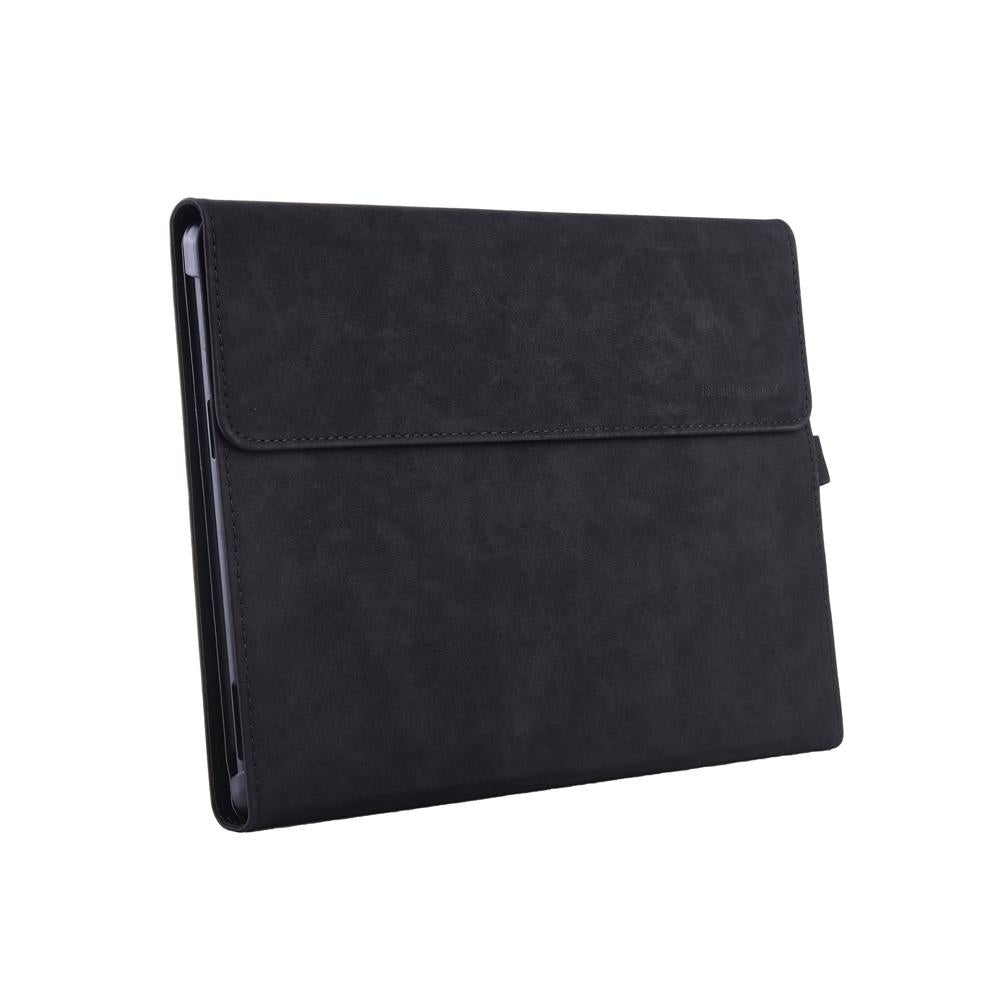 Black Leather Tablet Case For Microsoft Surface Pro X With Power Bag - 13 Inch 3