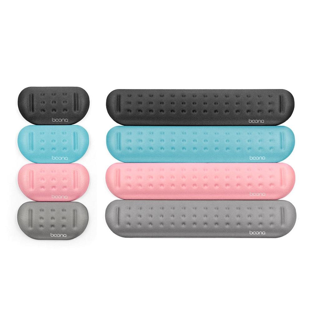Silicone Memory Cotton Wrist Pad For Keyboard And Mouse Medium Size Gray 3