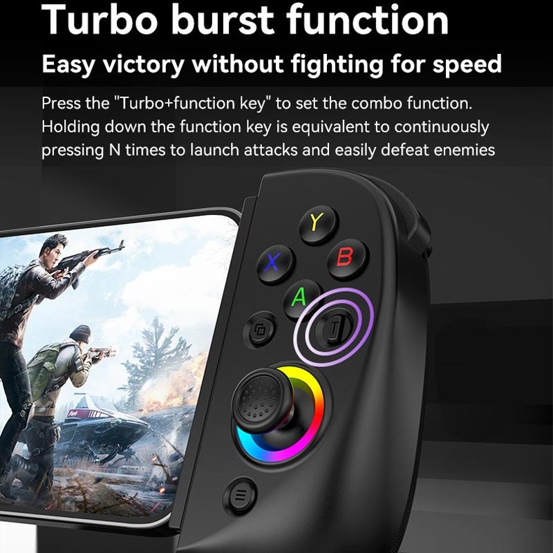 Vibration Grip Wireless Gamepad for Mobile and Pc - Green Blue + Receiver 11