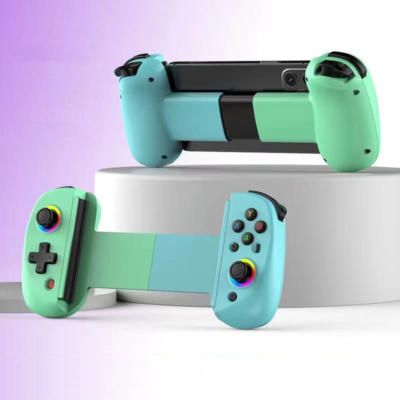 Vibration Grip Wireless Gamepad for Mobile and Pc - Green Blue + Receiver 15