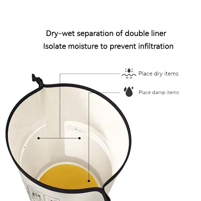 Waterproof Rafting Bag Dry Wet Separate Shoulder Pack For Outdoor Swimming 10L Green - 25L Yellow 9