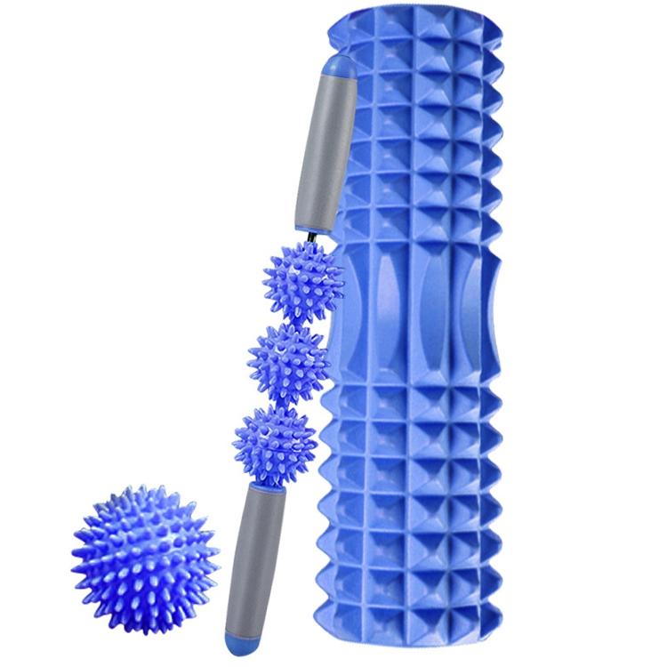 3-In-1 Eva Foam Roller Set 45Cm Length Blue Crescent 3