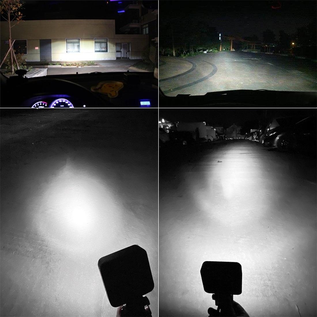 6.3W 10 - 30V Dc 6000K 3 Inch 9 Leds Square Offroad Truck Car Driving Light Work Light Spotlight Fog Light 11