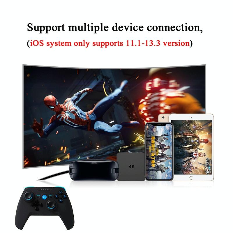 Wireless Game Controller for Android / Ios / Pc / Ps3 with Bluetooth & 2.4ghz Includes Handle Bracket and Receiver - Blue 6