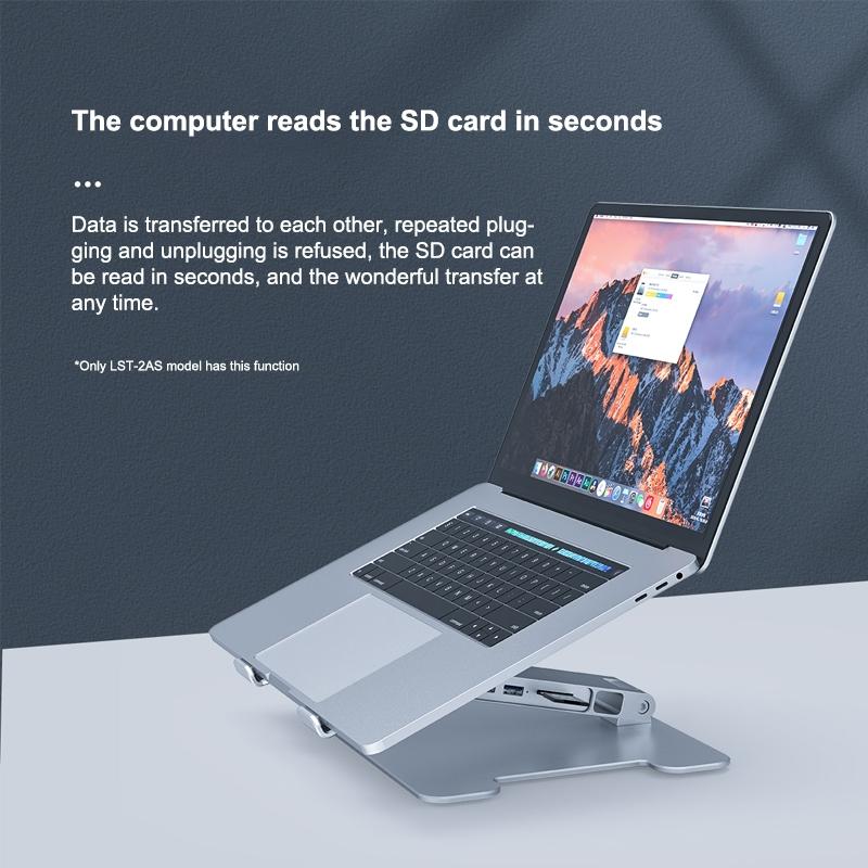 Adjustable Aluminum Laptop Stand - Multi-functional & Foldable 5