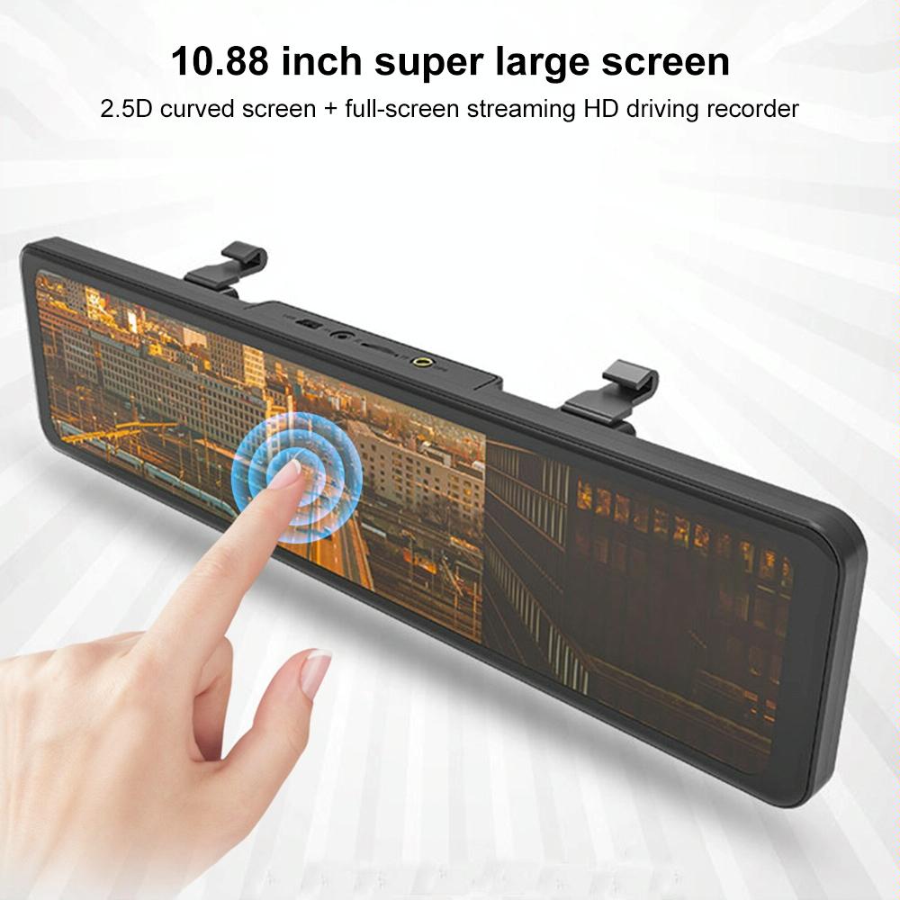 10.88 Ips Touch Screen Car Dvr Recorder - Ultra Hd 1080p 4