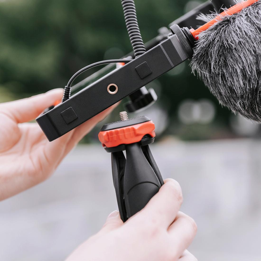 Vlogging Video Rig With Led Light Mic & Tripod 5