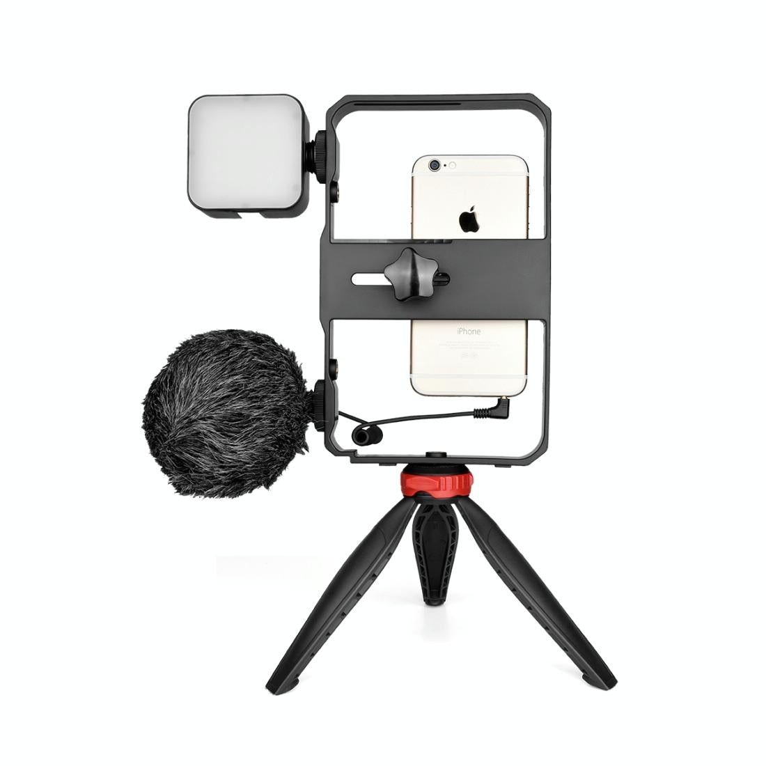 Vlogging Video Rig With Led Light Mic & Tripod 8