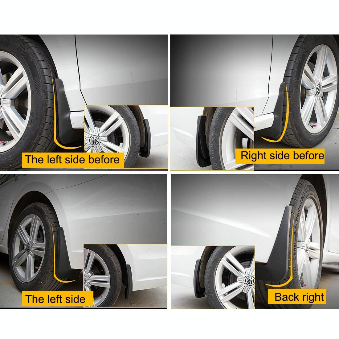 4 Pcs Car Auto Semi-Rigid Pvc Splash Flaps Fender Guard For Honda 8Th Series Civic 4