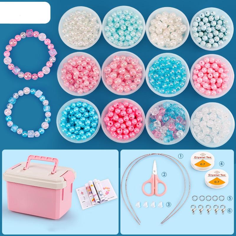 Diy Beaded Jewelry Set For Kids 12 Cups Of Pink Dreams