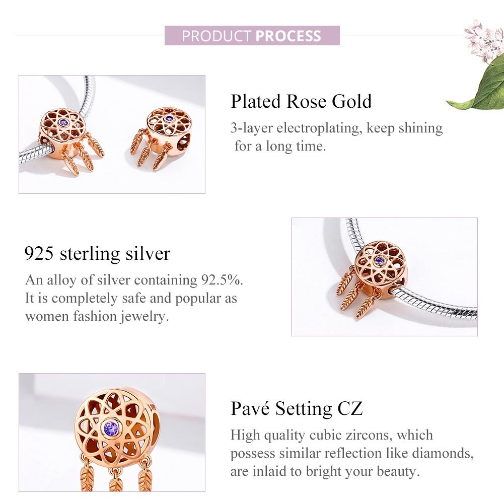 Rose Gold Plated Hollow Beads 4