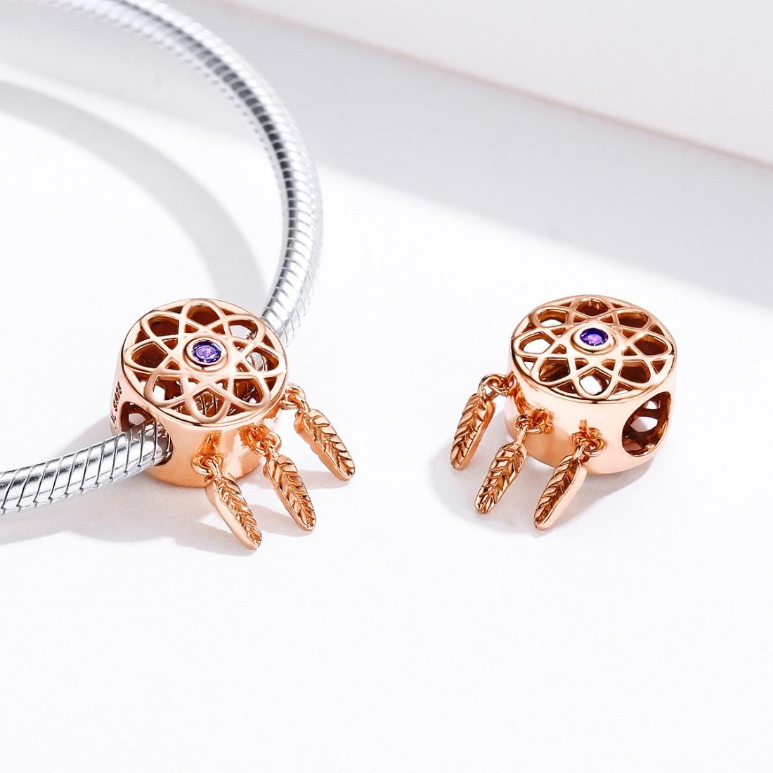Rose Gold Plated Hollow Beads 5