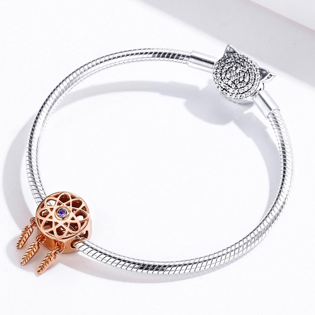 Rose Gold Plated Hollow Beads 6