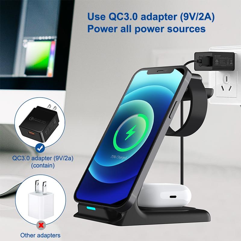 3 In 1 Wireless Charger For Iphone Airpods And Apple Watch 7