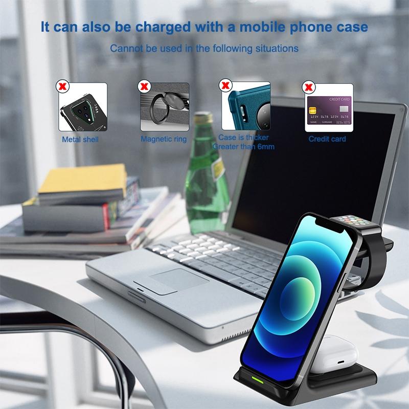 3 In 1 Wireless Charger For Iphone Airpods And Apple Watch 8