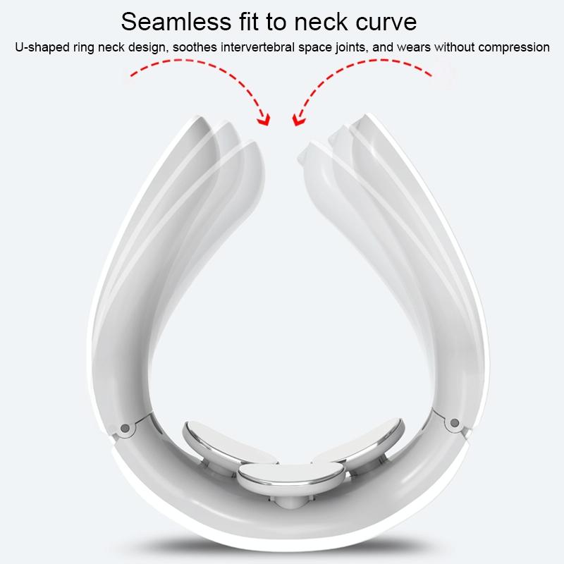 Rechargeable Electric Neck Massager Intelligent Pulse Shock Home Use 5