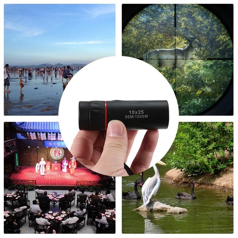 Portable High Definition Dual Focus Monocular Telescope - 10X25 - Professional 5
