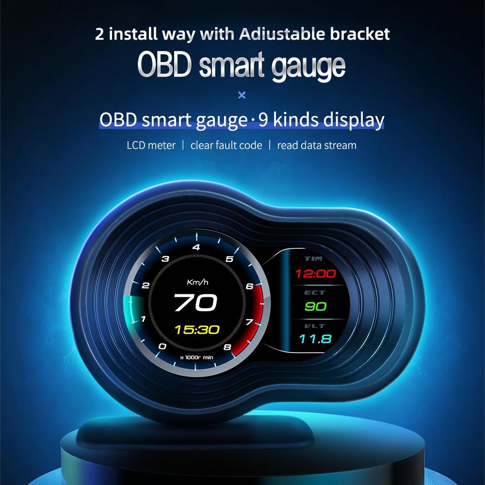 Car Hud Display Speed Water Temp Voltag 6