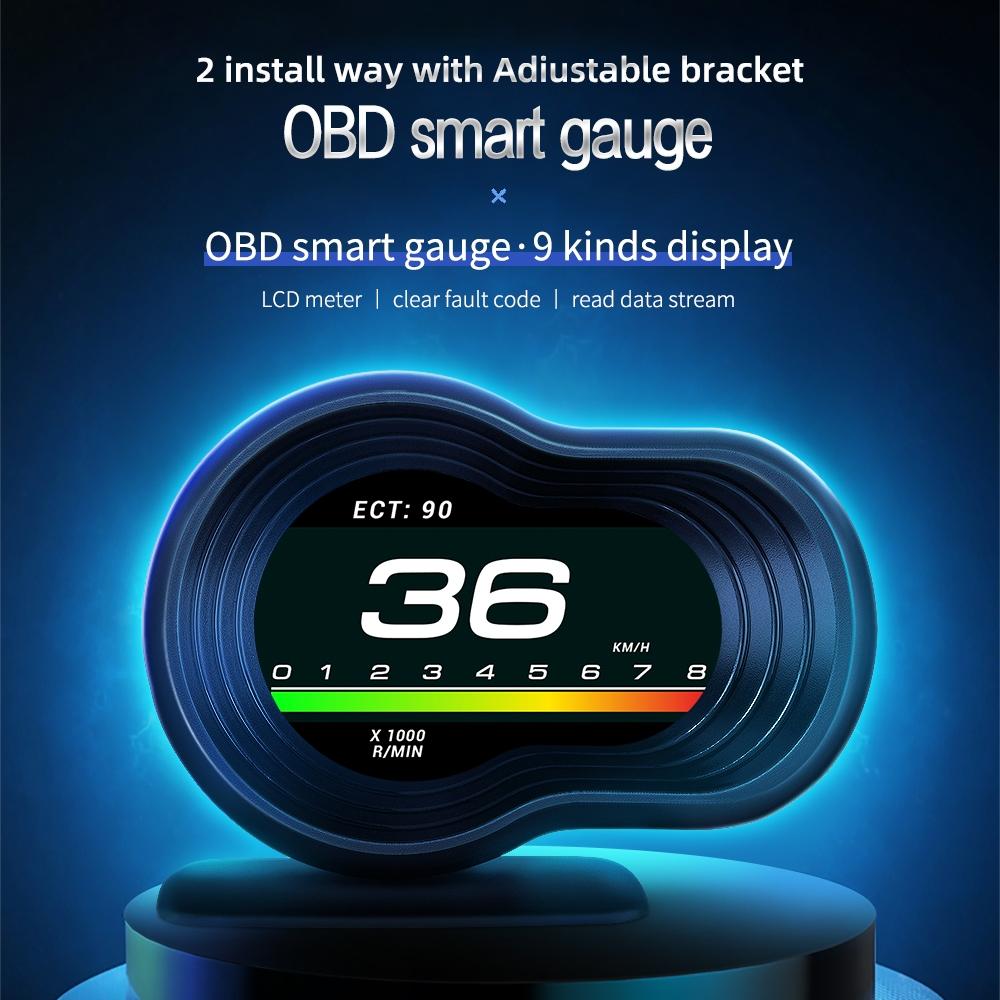 Car Hud Display Speed Water Temp Voltag 9
