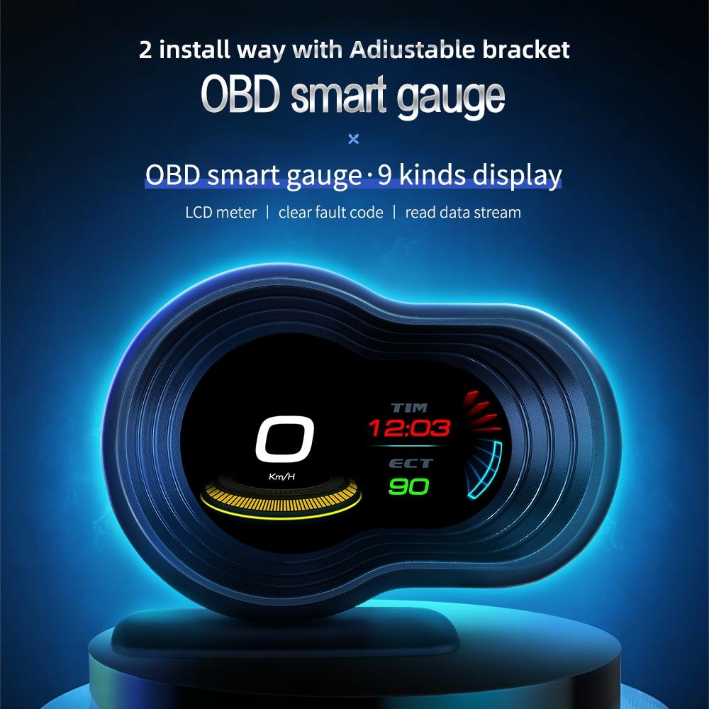 Car Hud Display Speed Water Temp Voltag 10