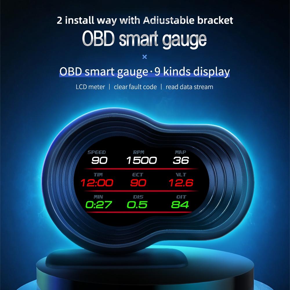 Car Hud Display Speed Water Temp Voltag 11