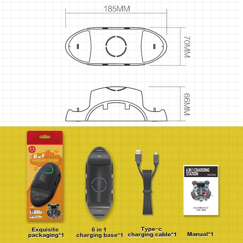Versatile 6-in-1 Joycon Holder for Nintendo Switch 9