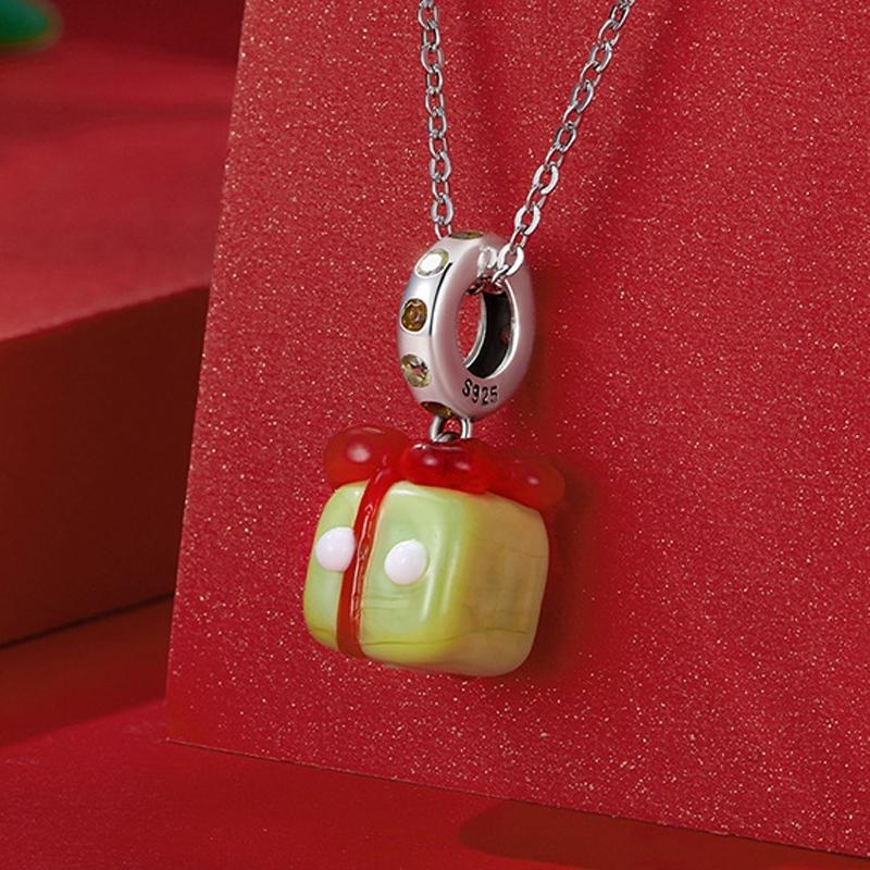 925 Sterling Silver Christmas Bead For Diy Accessories 5