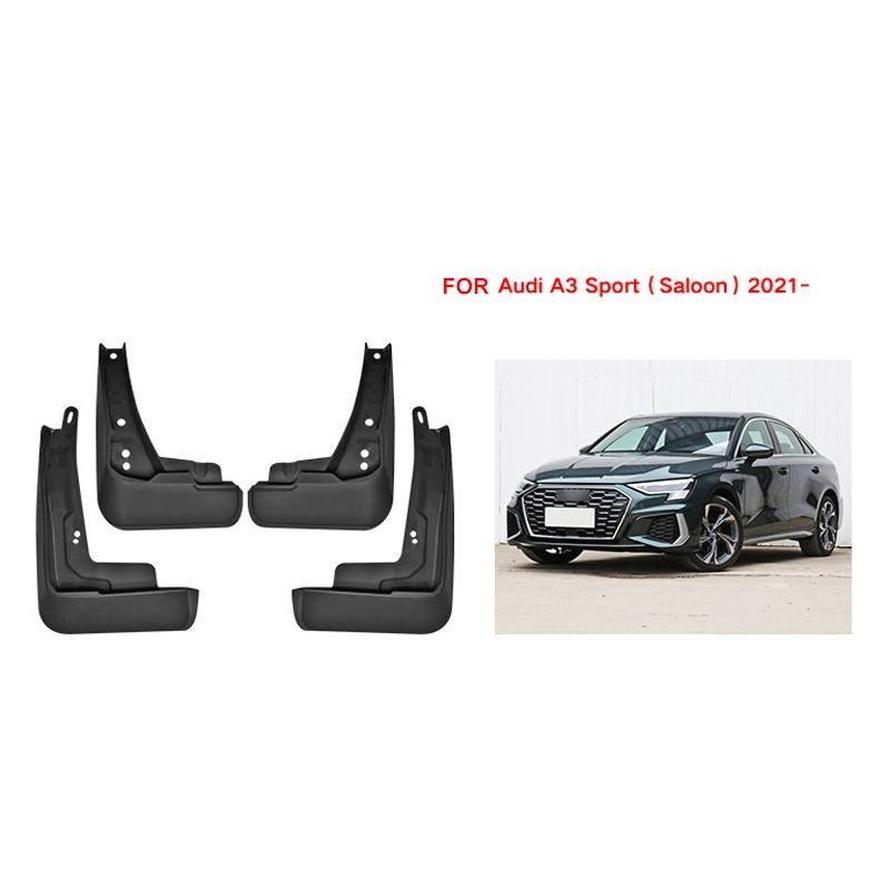 For Audi A3 Sedan Sport 2021 4Pcs / Set Car Auto Soft Plastic Splash Flaps Fender Guard 3