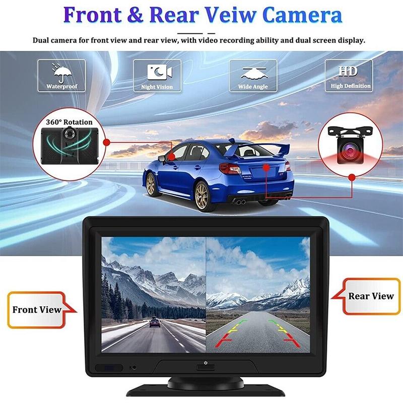 7 Touch Display Car Navigator with Dual-lens Smart Driving Recorder - Portable and Wireless 6