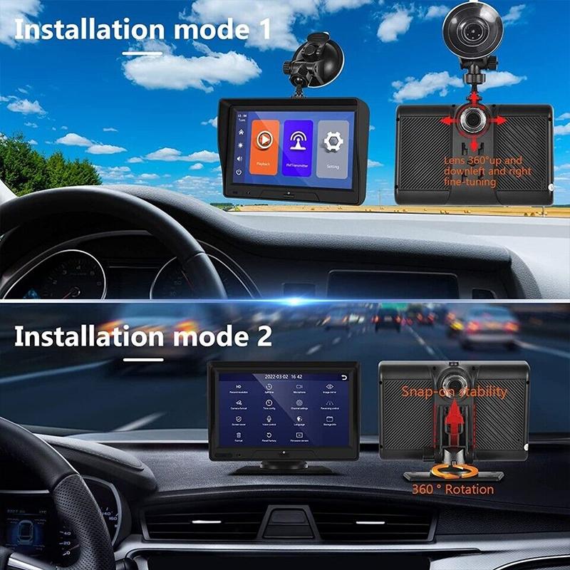 7 Touch Display Car Navigator with Dual-lens Smart Driving Recorder - Portable and Wireless 8