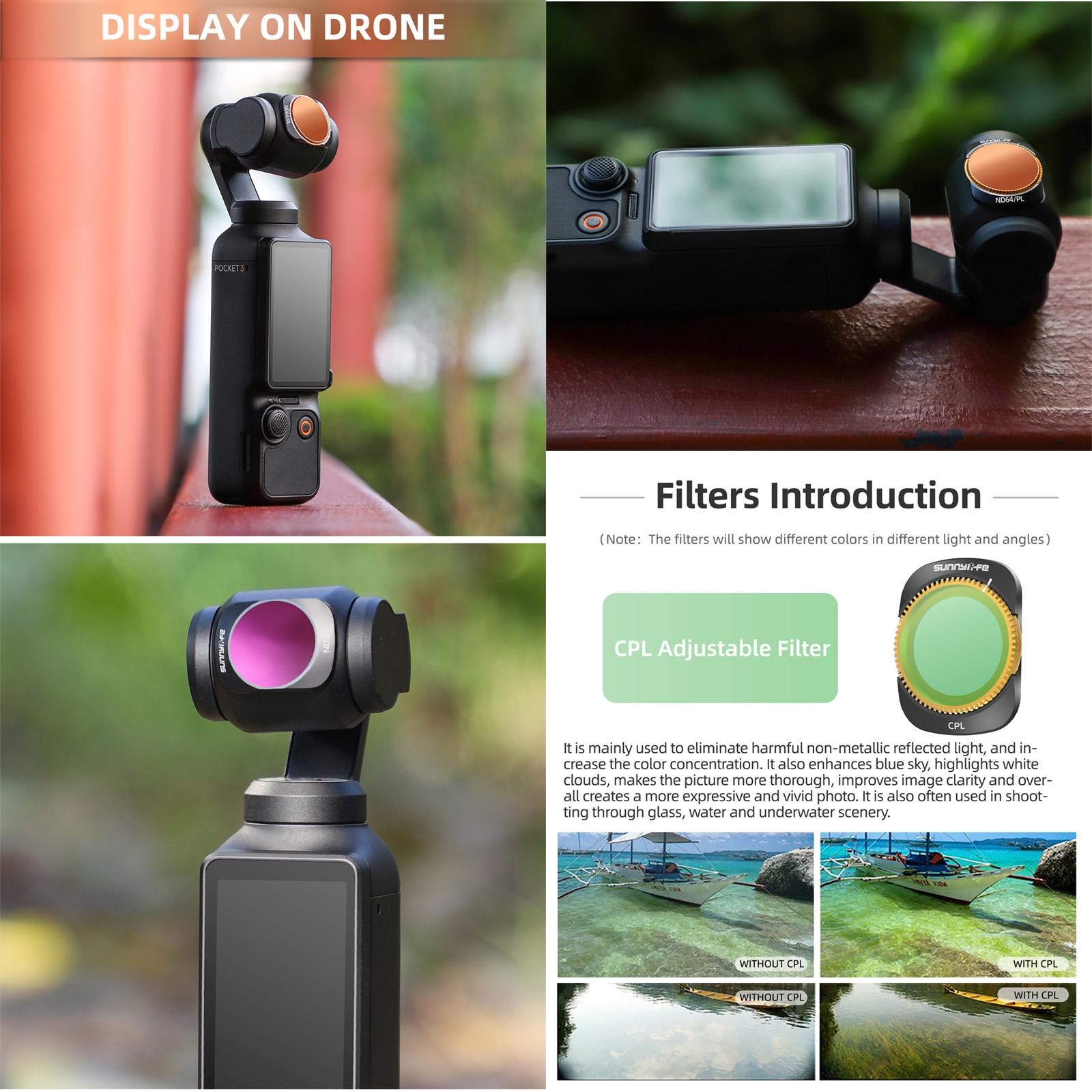 Dji Pocket 3 Camera Lens Filter - 4 In 1 Mcuv Cpl Nd32/64 7