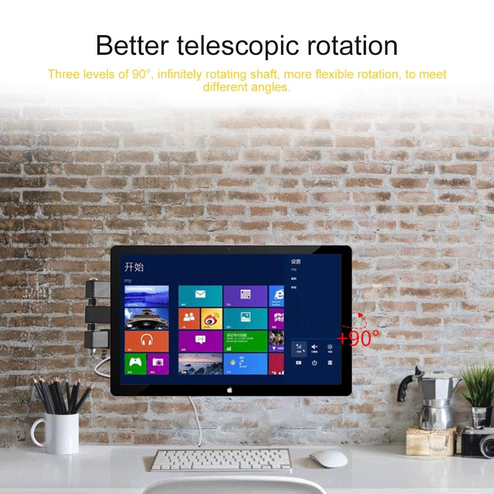Universal Rotatable Retractable Monitor Wall Mount - 14-27 Inch 8