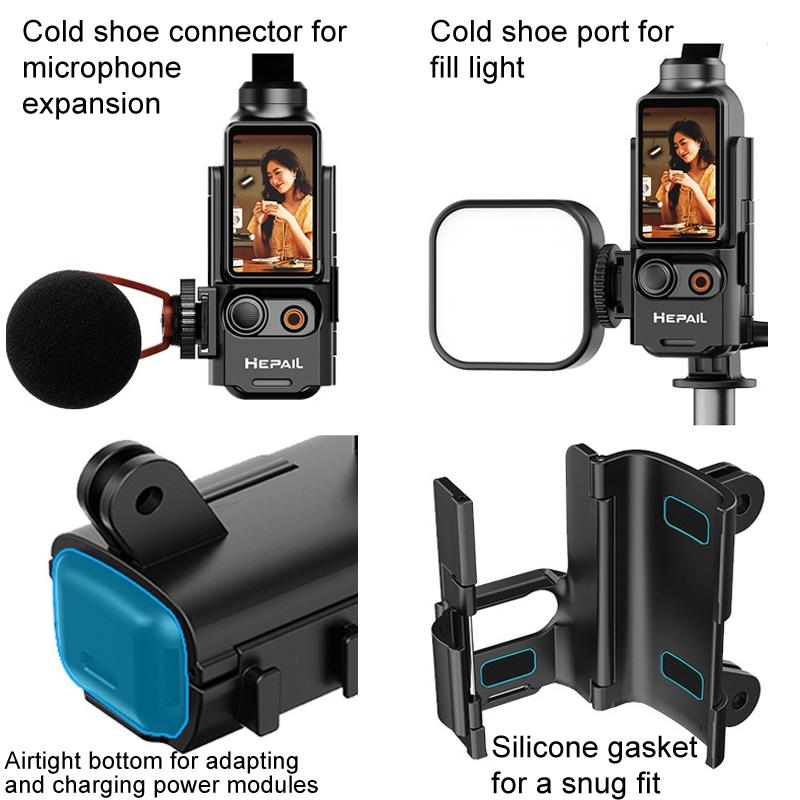Extended Adapter for Dji Pocket 3 - Protective Bezel with Cold Shoe Bracket 7