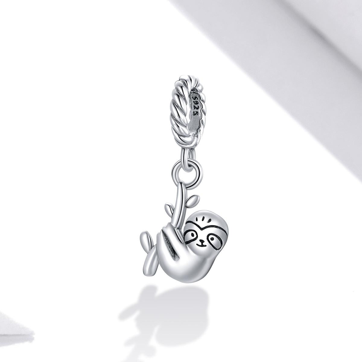 925 Sterling Silver Sloth Pendant For Diy Bracelets & Necklaces 3