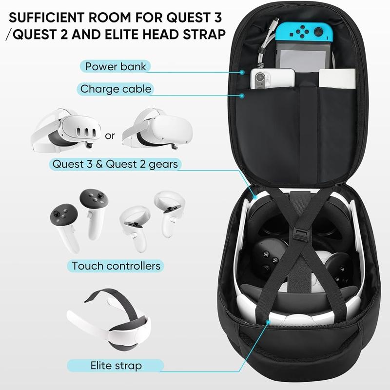 Meta Quest 3 Expandable Suitcase with Shoulder Straps 5